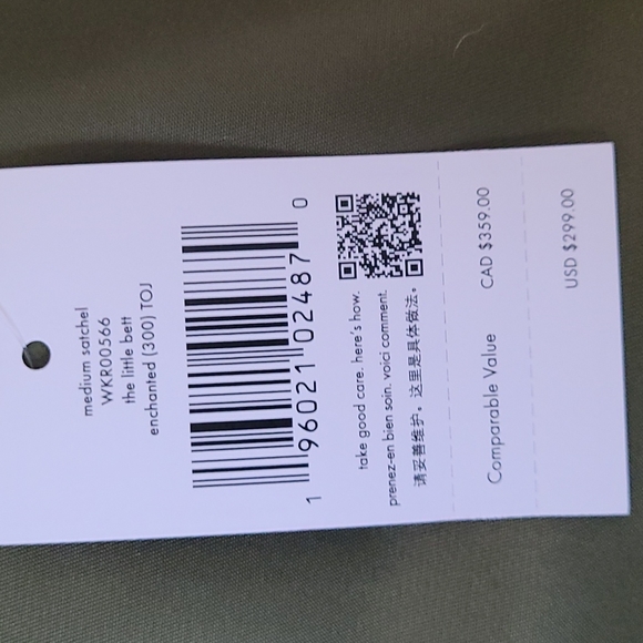 Kate Spade Chelsea Medium Nylon Satchel Crossbody Bag Enchanted Green - Picture 7 of 10